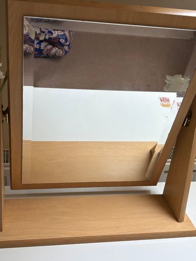 Wooden table mirror