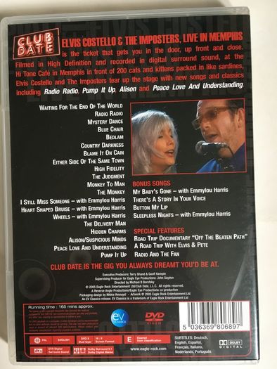 Elvis Costello & The Imposters [2005] Club Date: Live In Memphis [Music DVD]