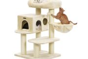 Luxury Cat Scratching post thick trunks 112 cm beige