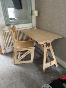 desk and chair