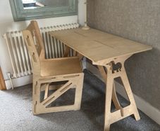 desk and chair