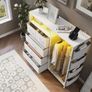 5 Drawer Dresser with Clothes Rail LED Lights Charging Station Storage Chest with Side Pockets Image 5
