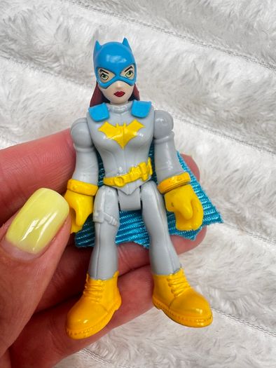 Imaginext DC Super Friends Batgirl And Batman approx. 7 cm. Used Please see photos