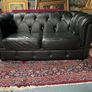Black Leather Chesterfield sofa Image 6