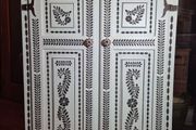 Bone Inlay Stenciled Cabinet