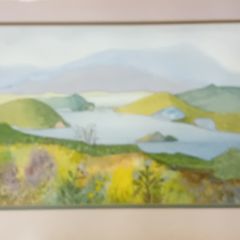 Original Una Gillespie "Clifden"Watercolour Painting