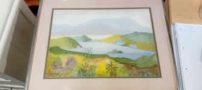 Original Una Gillespie "Clifden"Watercolour Painting