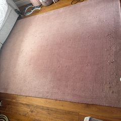 pink wool rug