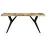 Dining Table 160x80x76 cm Rough Mango Wood Image 3
