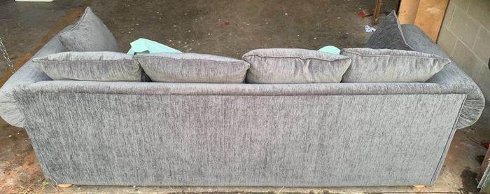 Pair of Large Custom-Made Grey Sofas