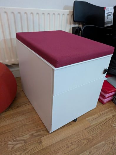 Office Cabinet pedestal with Cushion (Last chance)