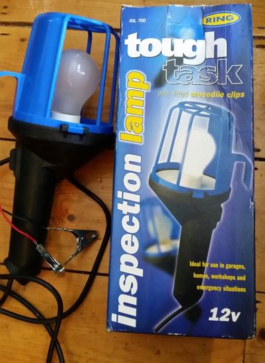 New inspection lamp with fitted crocodile clips