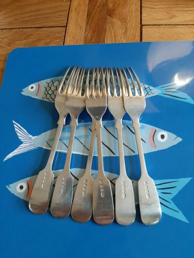 6 Fiddleback Forks