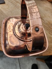 Antique brass kettle