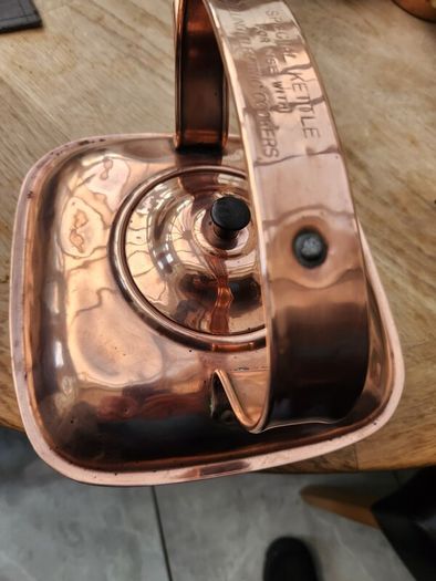 Antique brass kettle