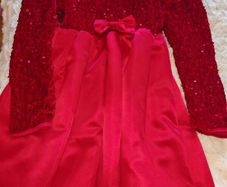 Red sparkly dress age 7-8