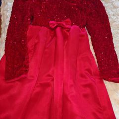 Red sparkly dress age 7-8