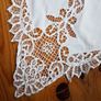 Hand Embroidered Lace Linen Tablecloth and 12 Napkins Image 3