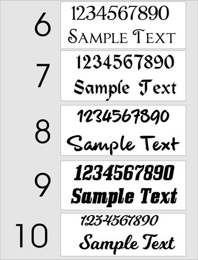 house number/ name signs