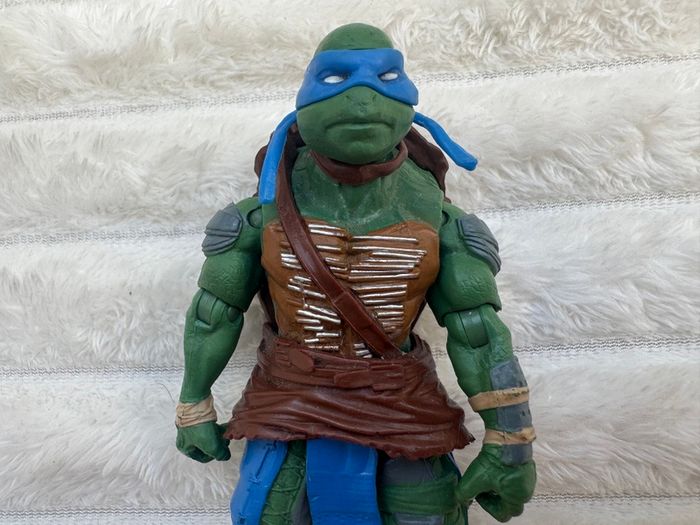 Teenage Mutant Ninja Turtles Leonardo Figure Playmates 2014 Movie TMNT approx. 13 cm. Used Please see photos