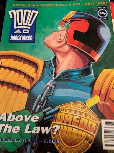 2000 AD Featuring Judge Dredd Progs 796, 826,950,969,1457,1557 mix progs running 15 Aug 92 intermittent-3rd Oct 2007 IPC Magazines