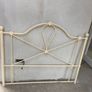 Double bed cream wrought iron headboard Image 2