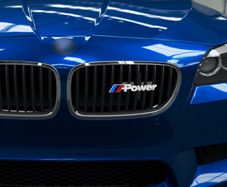 BMW M Power performance Mpower Car Front Grille Badge Emblems Stickers for BMW M M1 M3 M4 M5 M6 M7 X6 E46 E39 E90 E60 E36 F30 F10 E34 X5 E53 E30 F20 E92 E87