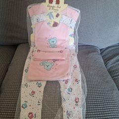 Newborn Baby Girl 5 Piece Gift Set Carters Pink Mint Bear