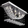 White Ceiling Lamp with Glittering Glass Crystal Beads 8 x G9 29 cm Image 3