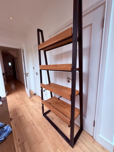 John Lewis ladder bookcase - Oak, metal, industrial style