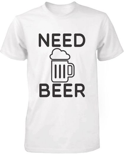 Matching Daddy and baby T-Shirts Need Beer and Milk