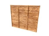 SALE Shiplap Pressure Treated Fence Panel Brown