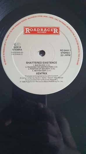 Xentrix Shattered Existence Thrash Metal Original 90's Pressing Roadracer Records