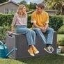 100 Gallon Resin Deck Box, Weather Resistant Outdoor Storage Box, Lockable Indoor Outdoor Storage for Supplies Image 2