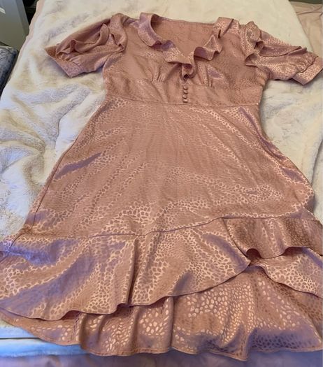 River Island Blush Satin effect dress Price Drop