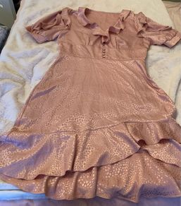 River Island Blush Satin effect dress Price Drop