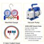 Refrigerant Vacuum Pump Kits Manifold Gauge for Household Air Conditioning(3CFM 1-4 HP) Image 2