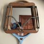 Upcycled Vintage Squash Racket into Mirror, Badminton, Tennis Image 5