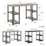 Elmwood Double Pedestal Desk Distressed Grey Oak - 9832096pcomuk Image 7