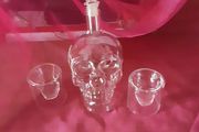 skull decanter and shot  glasses see skull picture
