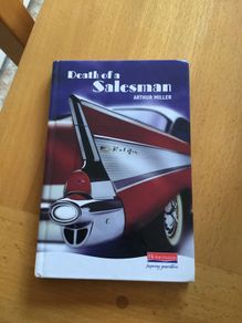 school book. Death of a Salesman by Arthur Miller.