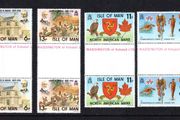 1978 Isle of Man Anniversaries and Events Commemorative Stamps Gutter Pairs Mint Never Hinged (MNH)