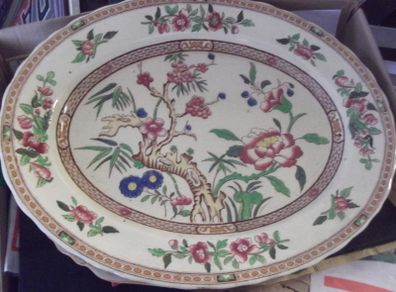 a antique mason platter plate or meat dish