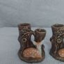 vintage SylvaC fawn and tree trunk bud vases Image 3
