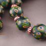 Antique Venetian Style Gabri Eyes & Chevron Glass Beads Necklace Strands Image 5