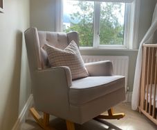 Nested Soothe Easy Rocking Chair - Warm Stone (Ideal for nursery)