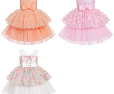 Brand New Girls'  T-Shirt Dress Sequin Mesh Princess Dress
