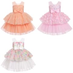 Brand New Girls'  T-Shirt Dress Sequin Mesh Princess Dress