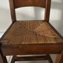 Set of 6 wooden dining chairs with rush seats Image 4