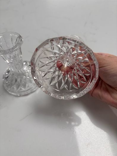 Galway Crystal Ashford 4" Candlestick Pair